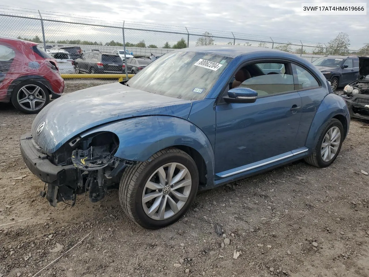 2017 Volkswagen Beetle 1.8T VIN: 3VWF17AT4HM619666 Lot: 80062204