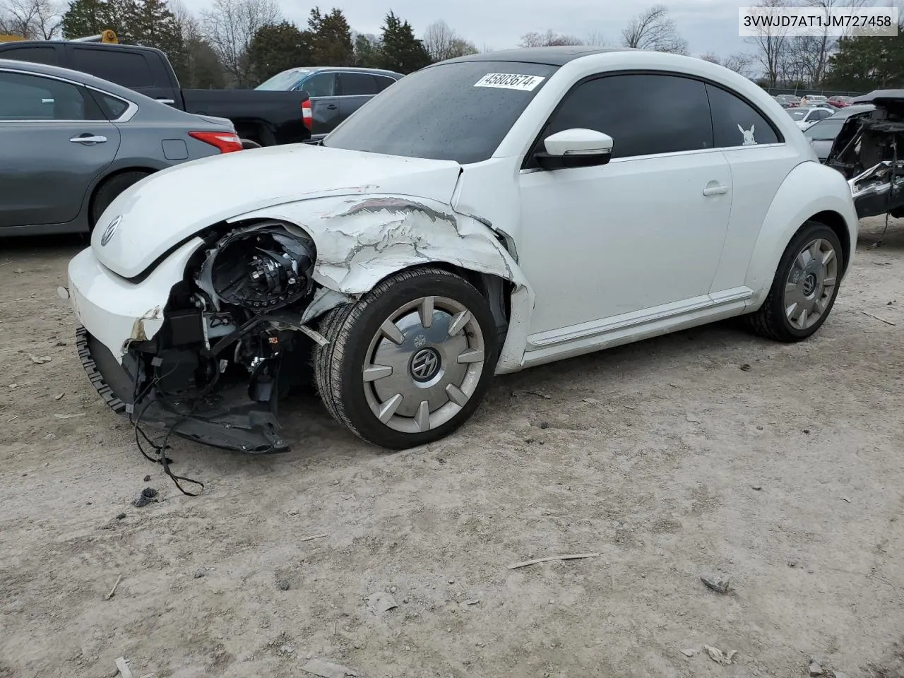 2018 Volkswagen Beetle Se VIN: 3VWJD7AT1JM727458 Lot: 69625164