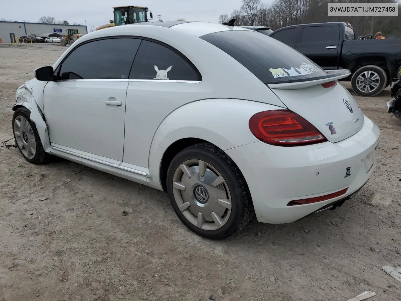 2018 Volkswagen Beetle Se VIN: 3VWJD7AT1JM727458 Lot: 69625164