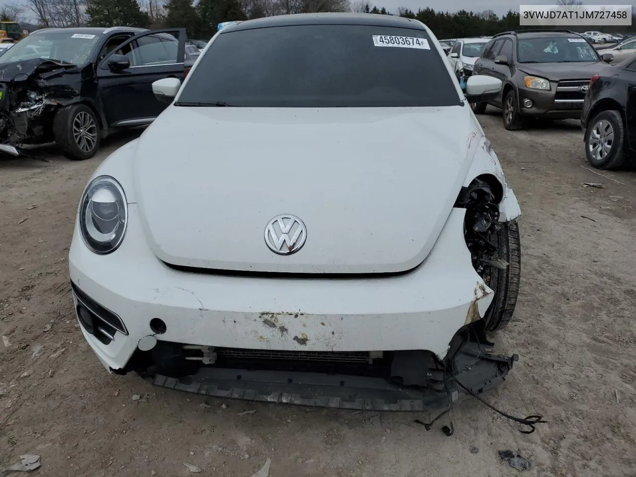 2018 Volkswagen Beetle Se VIN: 3VWJD7AT1JM727458 Lot: 69625164