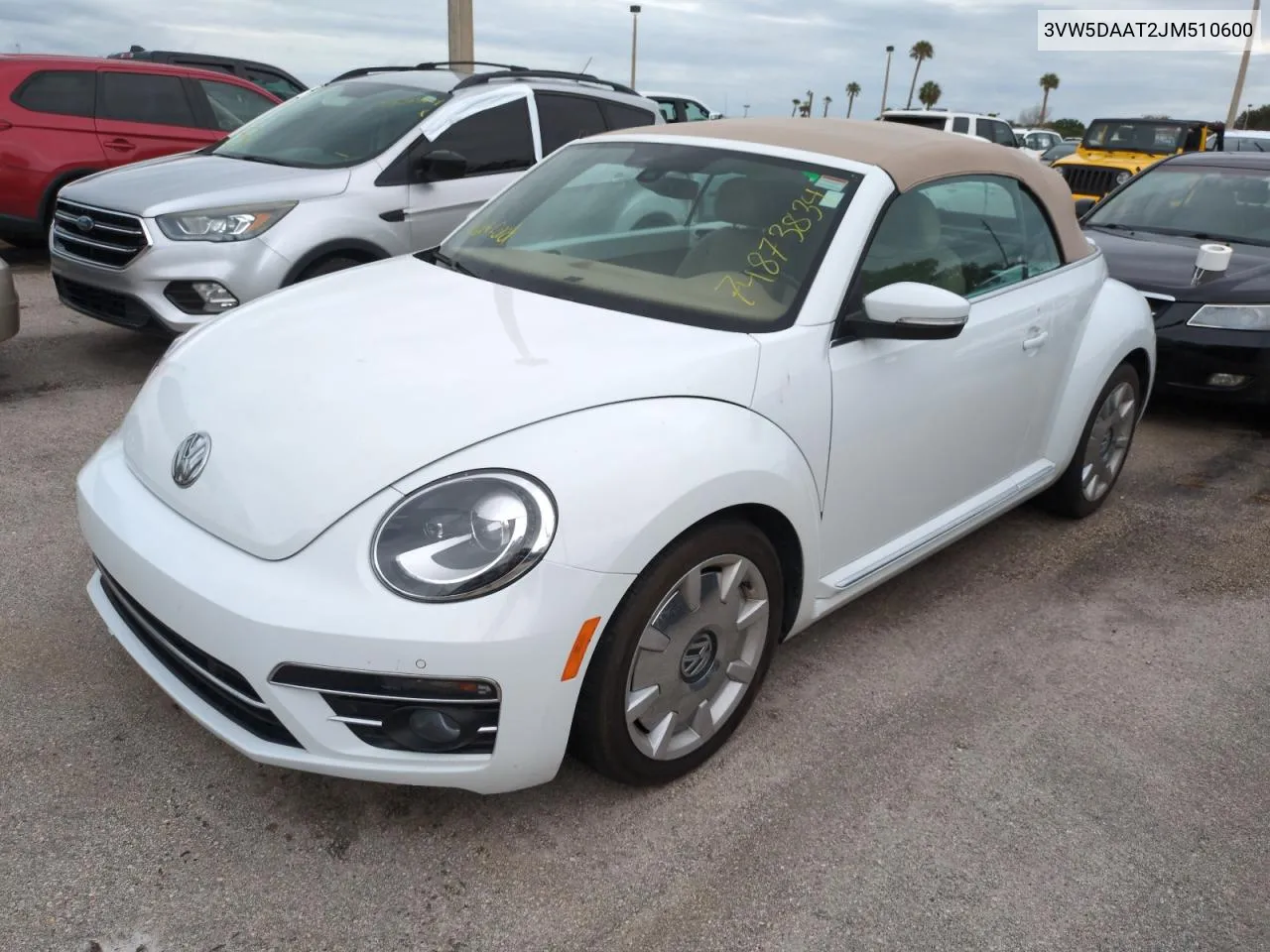 2018 Volkswagen Beetle S VIN: 3VW5DAAT2JM510600 Lot: 74873834