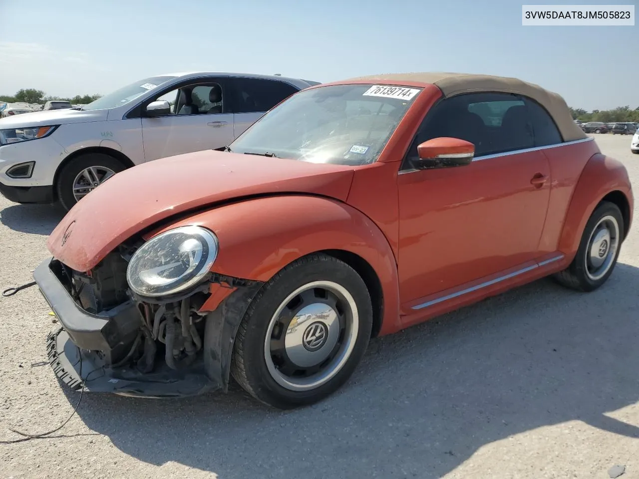 2018 Volkswagen Beetle S VIN: 3VW5DAAT8JM505823 Lot: 76139714