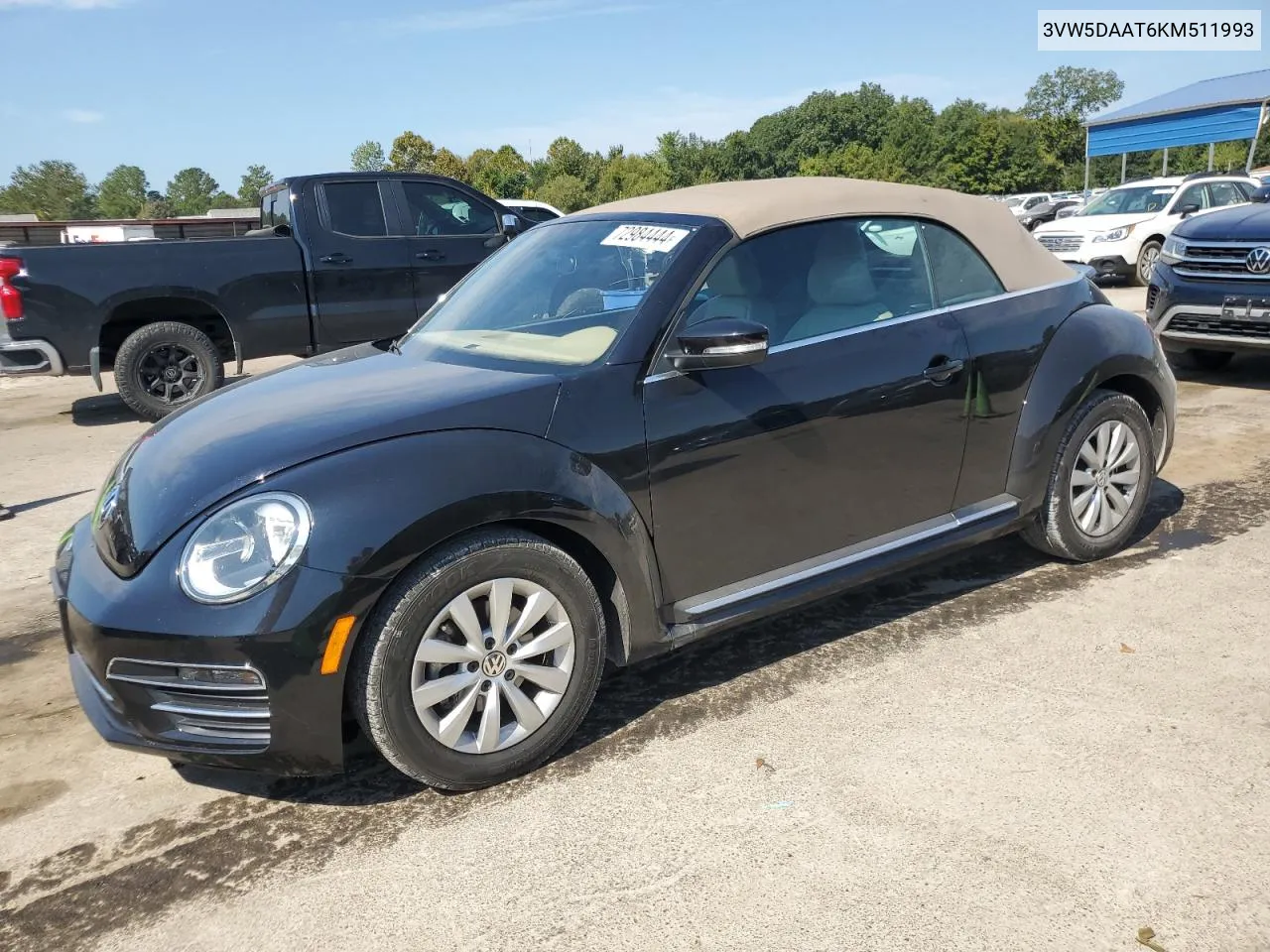 2019 Volkswagen Beetle S VIN: 3VW5DAAT6KM511993 Lot: 72984444