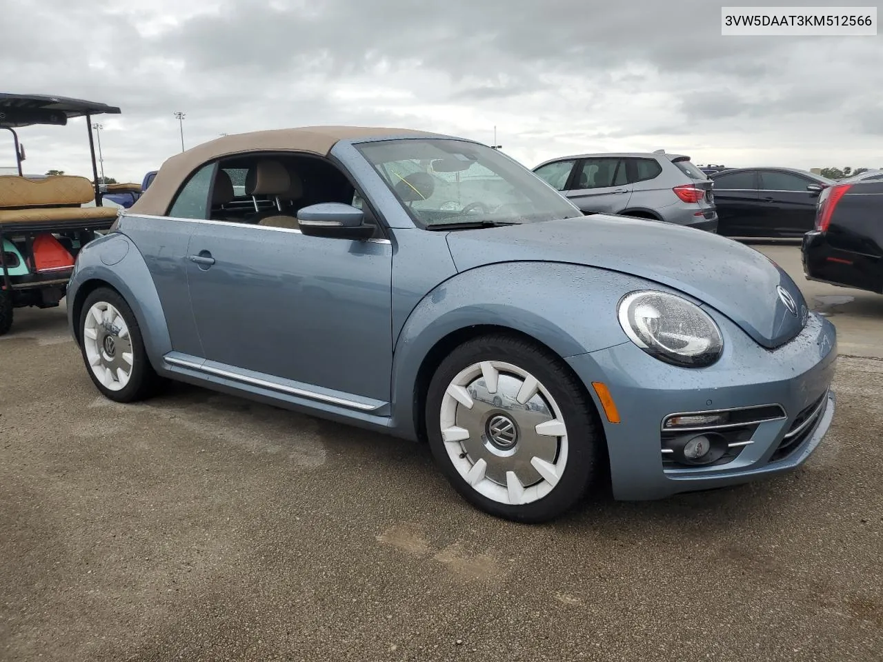 2019 Volkswagen Beetle S VIN: 3VW5DAAT3KM512566 Lot: 74185204