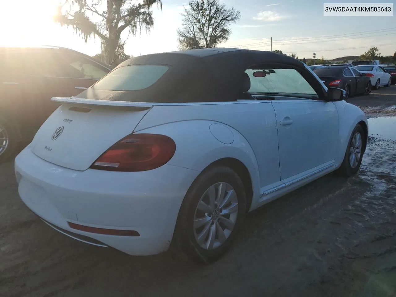 3VW5DAAT4KM505643 2019 Volkswagen Beetle S