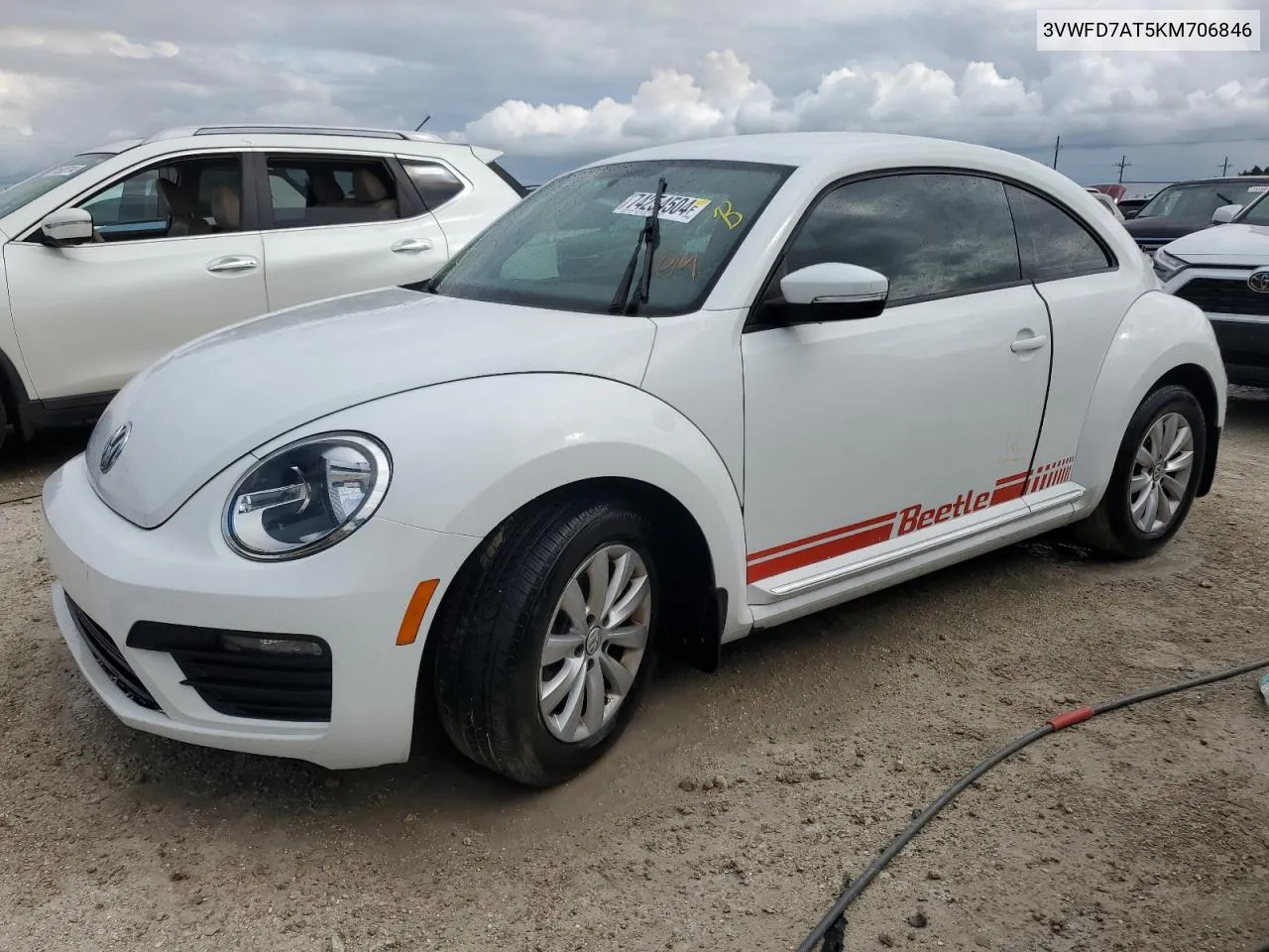 2019 Volkswagen Beetle S VIN: 3VWFD7AT5KM706846 Lot: 74254504