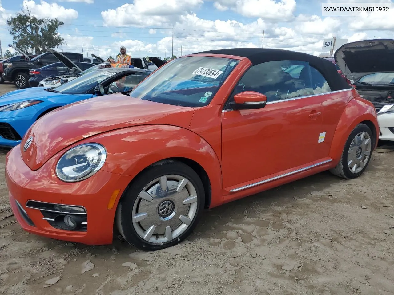 2019 Volkswagen Beetle S VIN: 3VW5DAAT3KM510932 Lot: 74703594