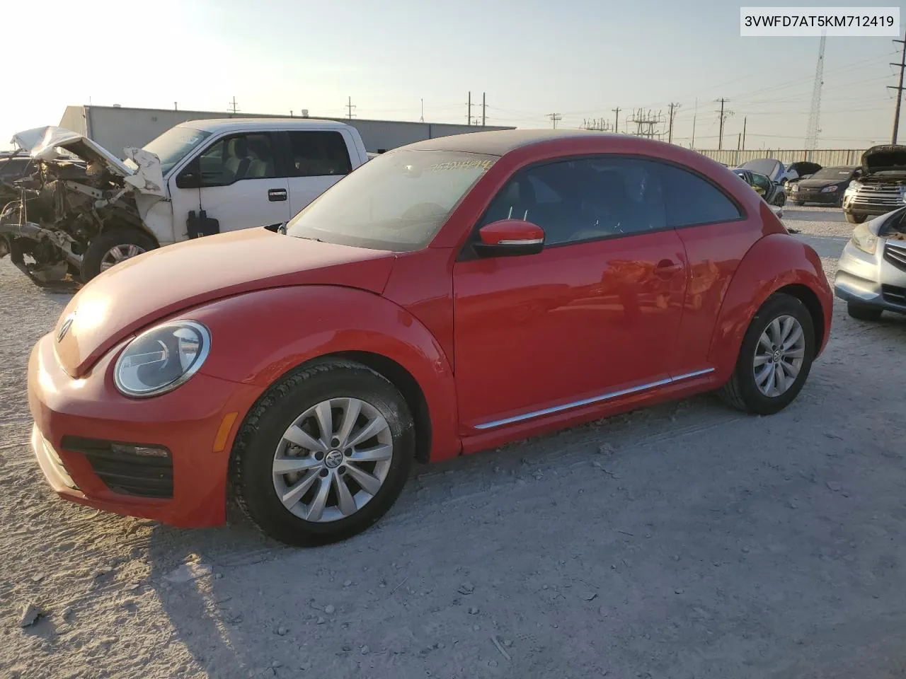 2019 Volkswagen Beetle S VIN: 3VWFD7AT5KM712419 Lot: 75324494