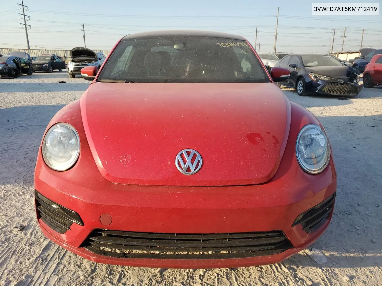 2019 Volkswagen Beetle S VIN: 3VWFD7AT5KM712419 Lot: 75324494