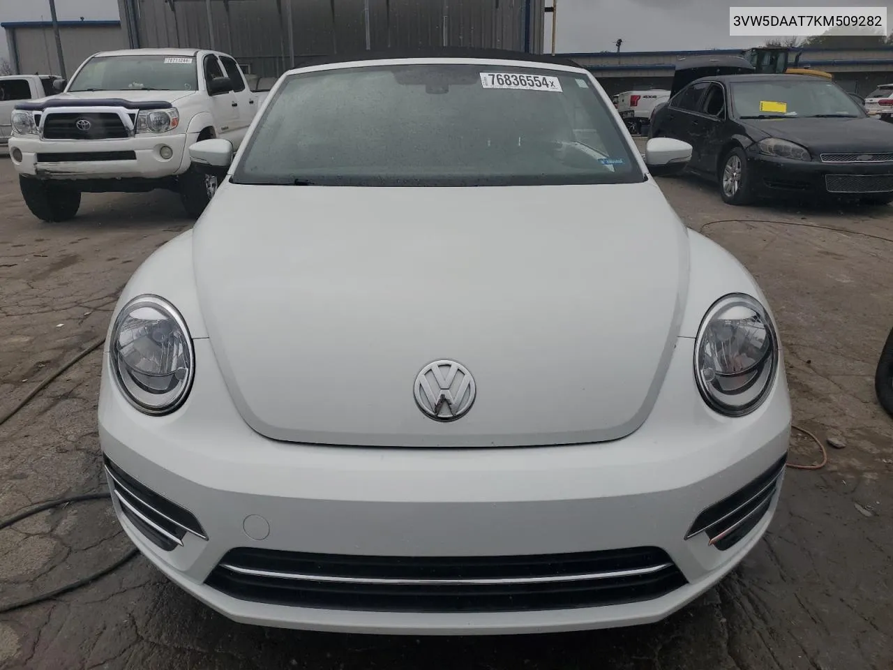 2019 Volkswagen Beetle S VIN: 3VW5DAAT7KM509282 Lot: 76836554