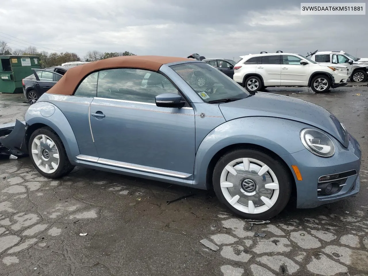 2019 Volkswagen Beetle S VIN: 3VW5DAAT6KM511881 Lot: 78226104