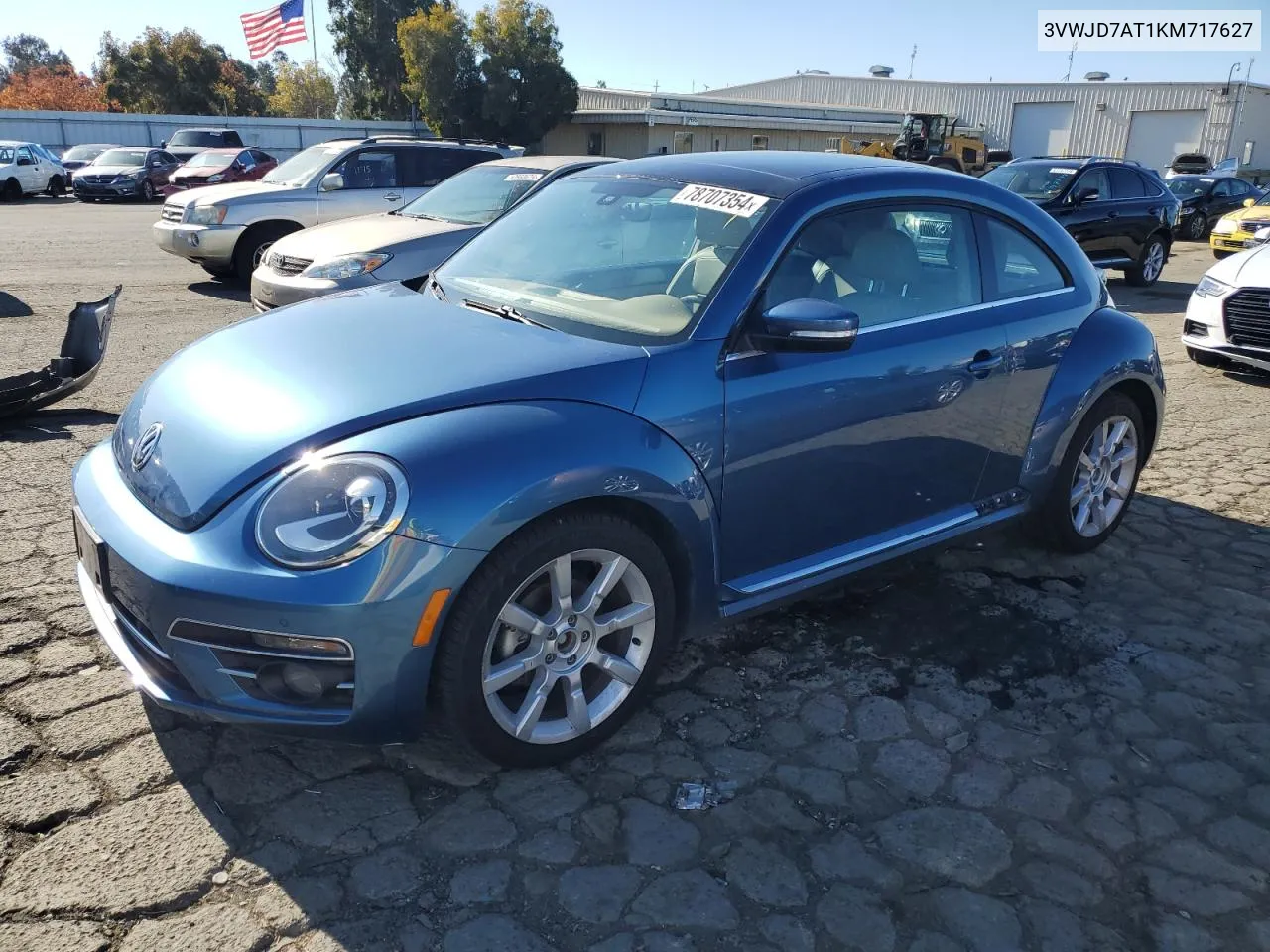 2019 Volkswagen Beetle Se VIN: 3VWJD7AT1KM717627 Lot: 78707354