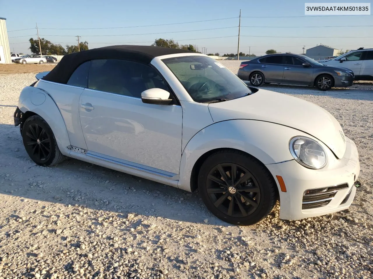 2019 Volkswagen Beetle S VIN: 3VW5DAAT4KM501835 Lot: 80075774