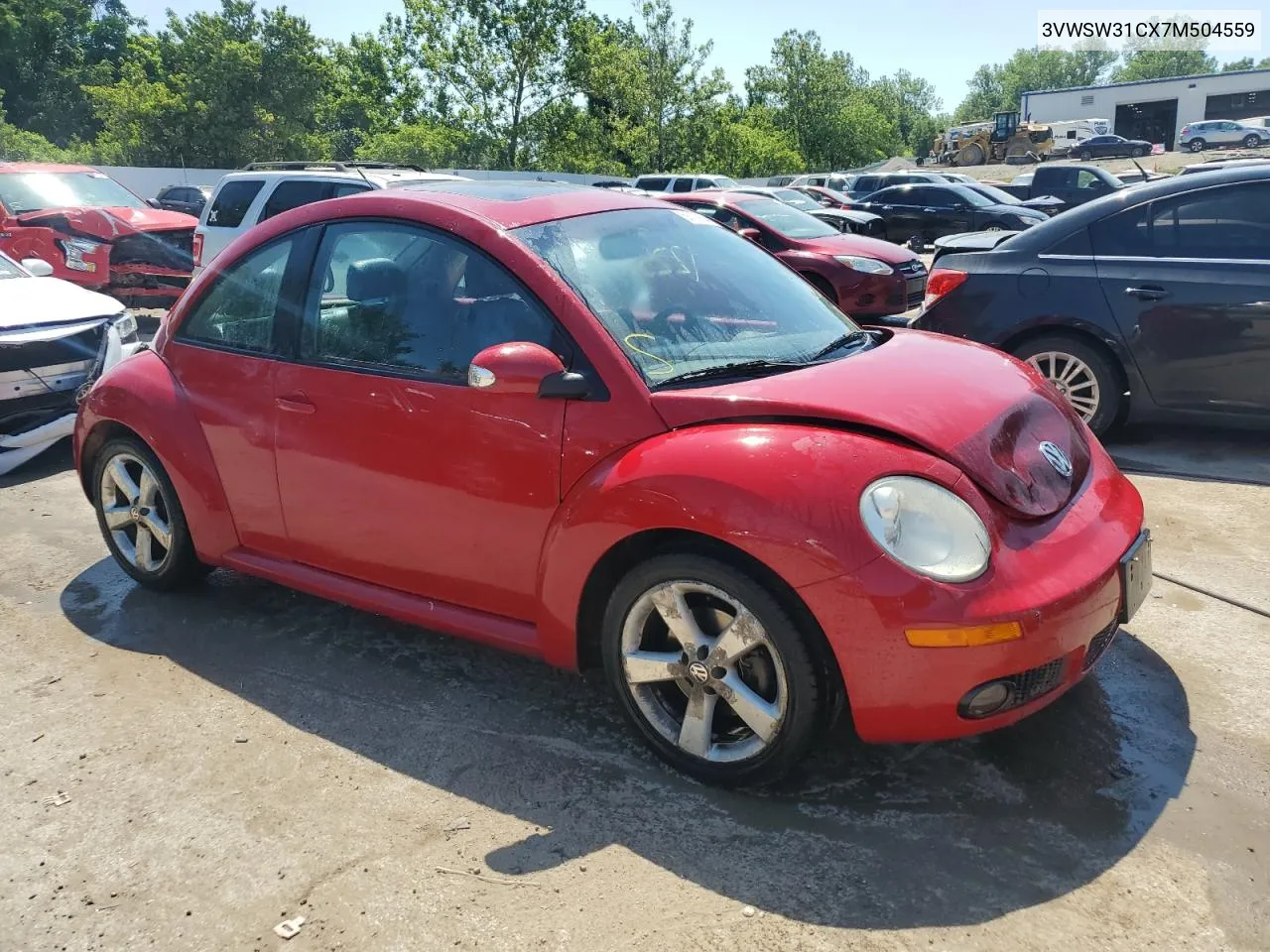 2007 Volkswagen New Beetle 2.5L Option Package 2 VIN: 3VWSW31CX7M504559 Lot: 58731834