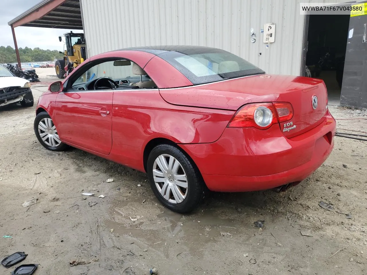 WVWBA71F67V043580 2007 Volkswagen Eos 2.0T