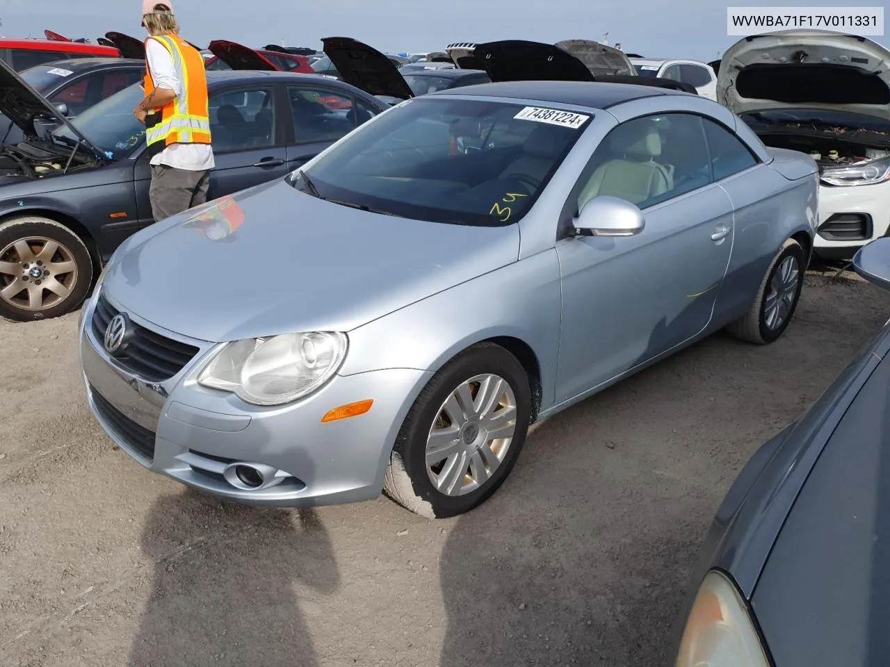 2007 Volkswagen Eos 2.0T VIN: WVWBA71F17V011331 Lot: 74381224