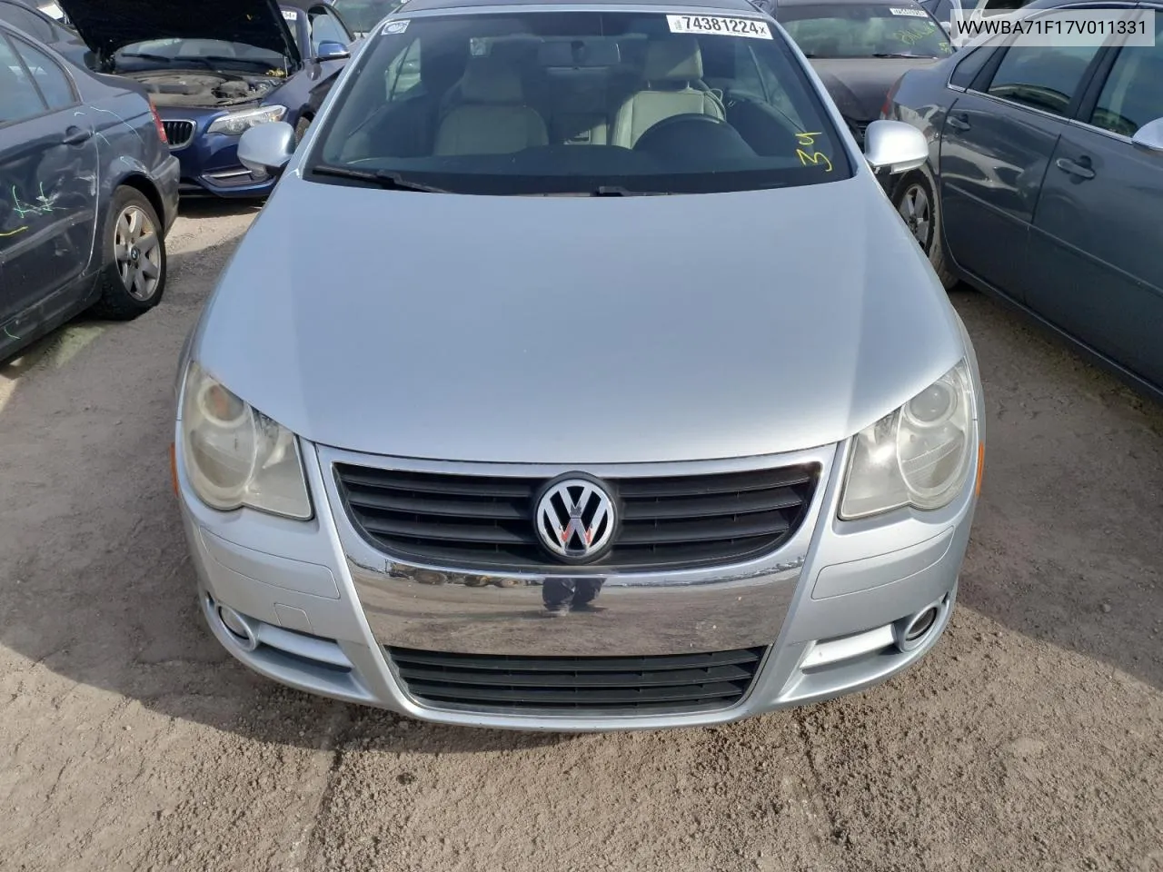 2007 Volkswagen Eos 2.0T VIN: WVWBA71F17V011331 Lot: 74381224