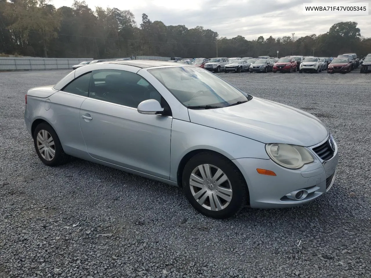 2007 Volkswagen Eos 2.0T VIN: WVWBA71F47V005345 Lot: 77947594