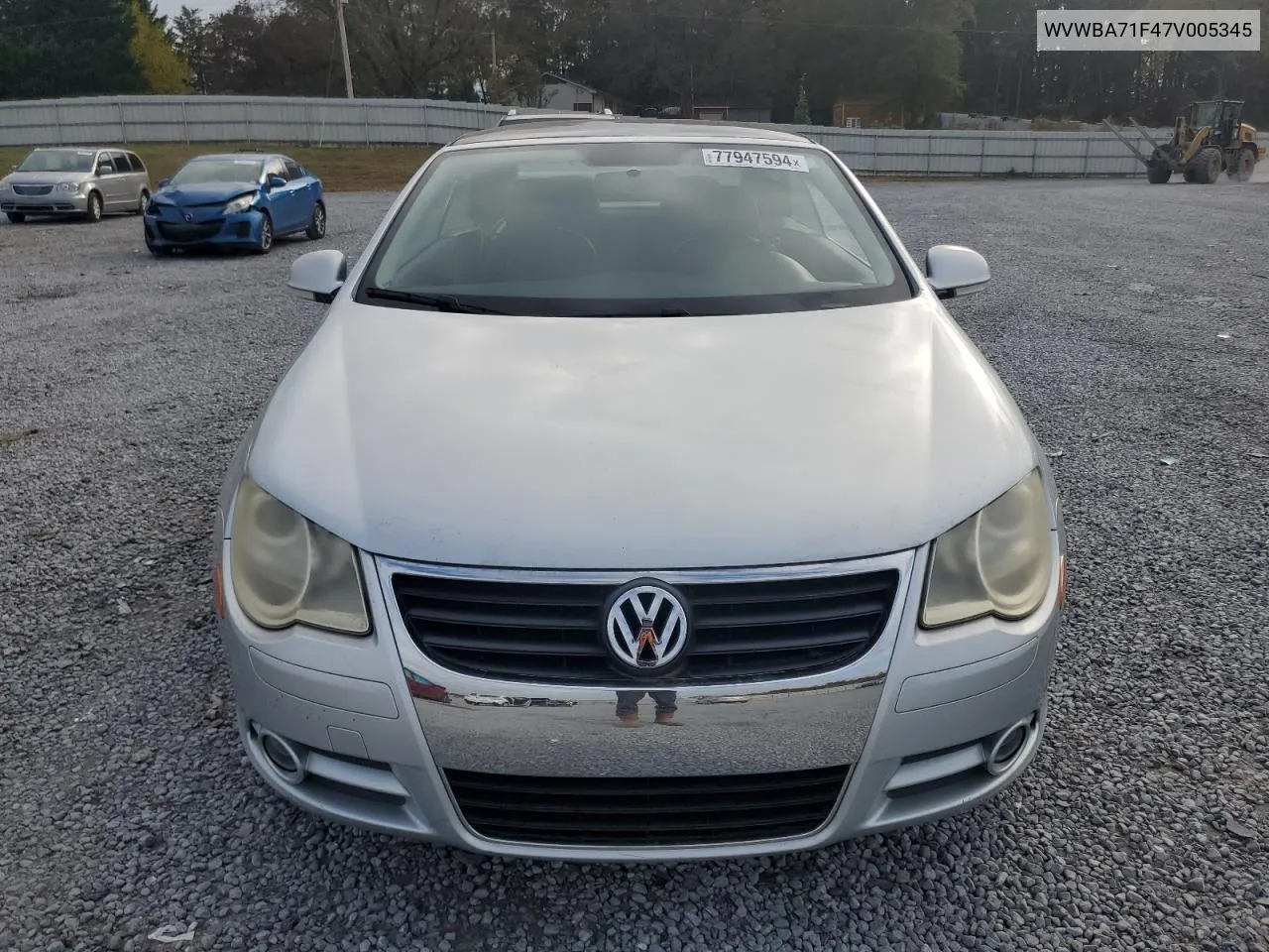 2007 Volkswagen Eos 2.0T VIN: WVWBA71F47V005345 Lot: 77947594