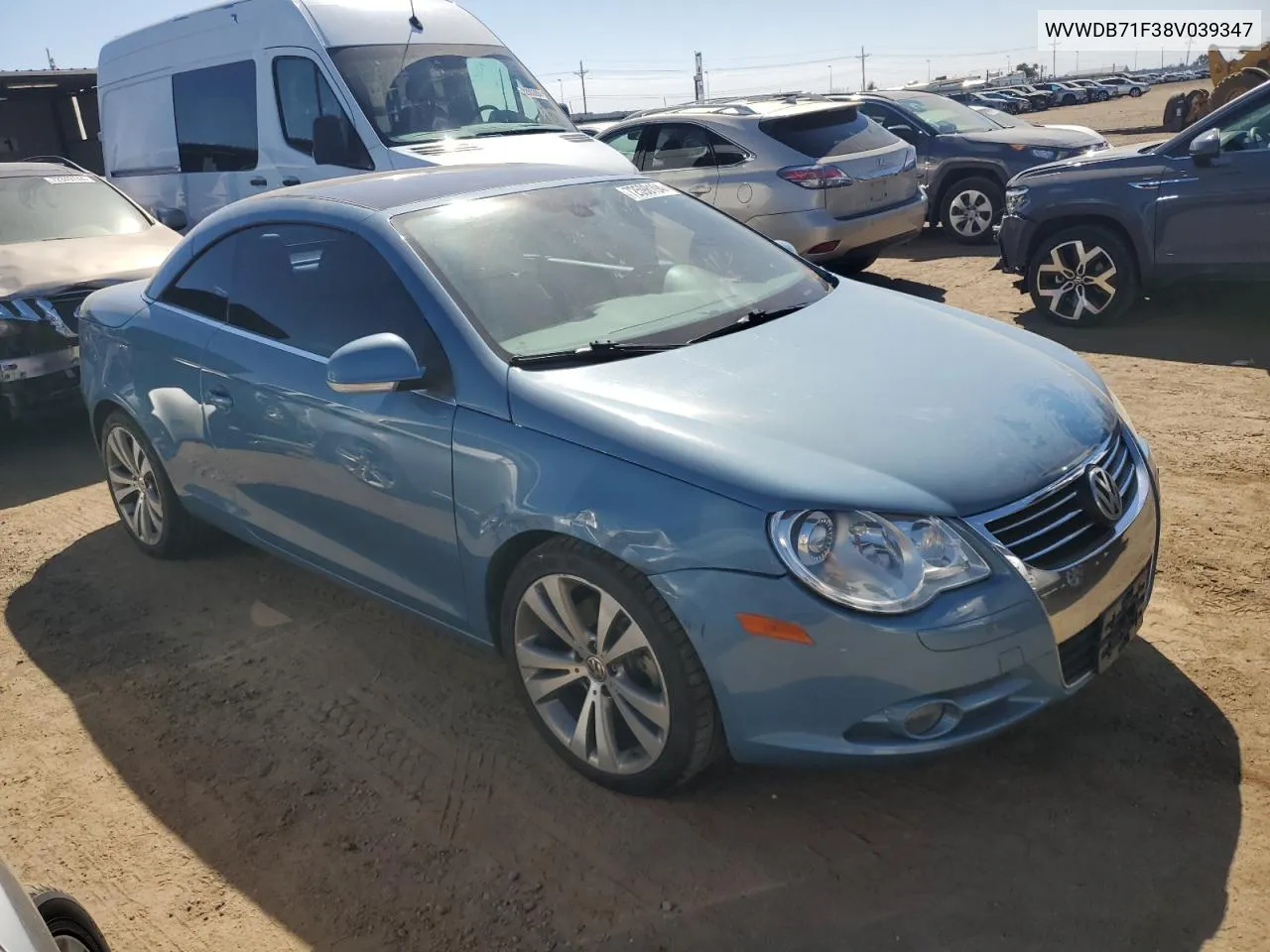 2008 Volkswagen Eos Vr6 VIN: WVWDB71F38V039347 Lot: 72598194