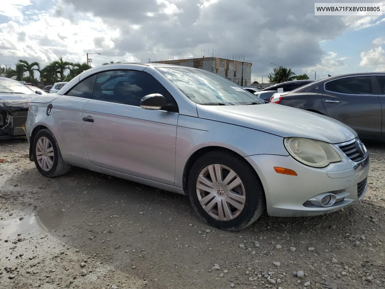 2008 Volkswagen Eos Turbo VIN: WVWBA71FX8V038805 Lot: 77911764