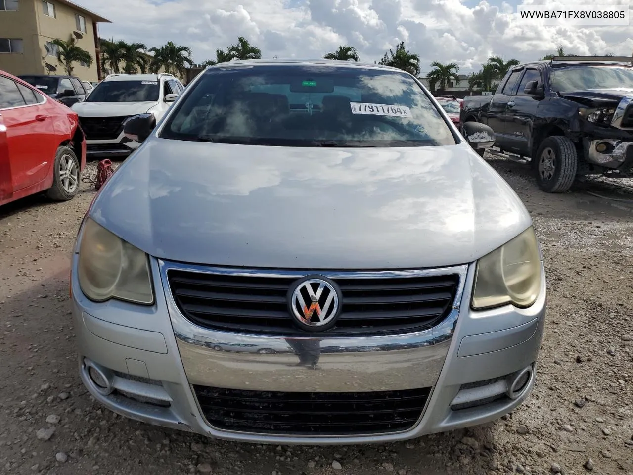 2008 Volkswagen Eos Turbo VIN: WVWBA71FX8V038805 Lot: 77911764