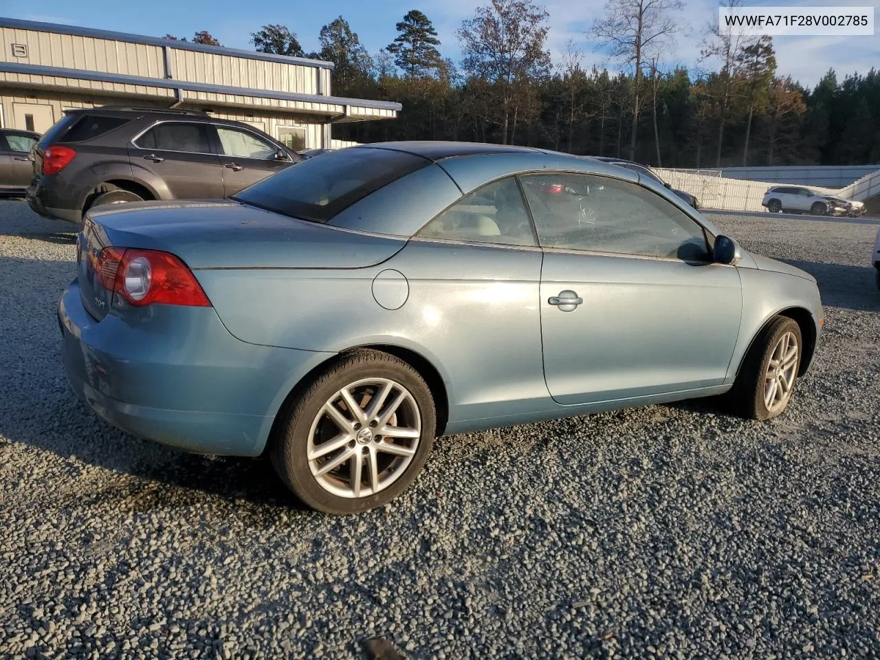 2008 Volkswagen Eos Lux VIN: WVWFA71F28V002785 Lot: 80479354