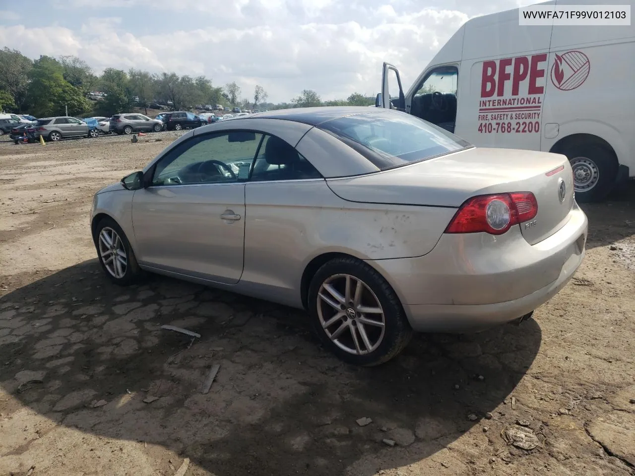 2009 Volkswagen Eos Lux VIN: WVWFA71F99V012103 Lot: 74562544