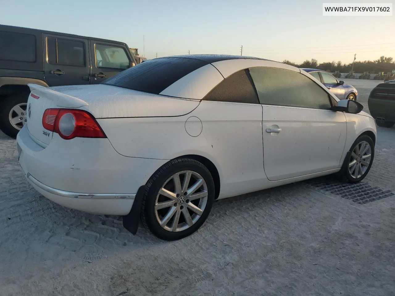 2009 Volkswagen Eos Turbo VIN: WVWBA71FX9V017602 Lot: 77299844