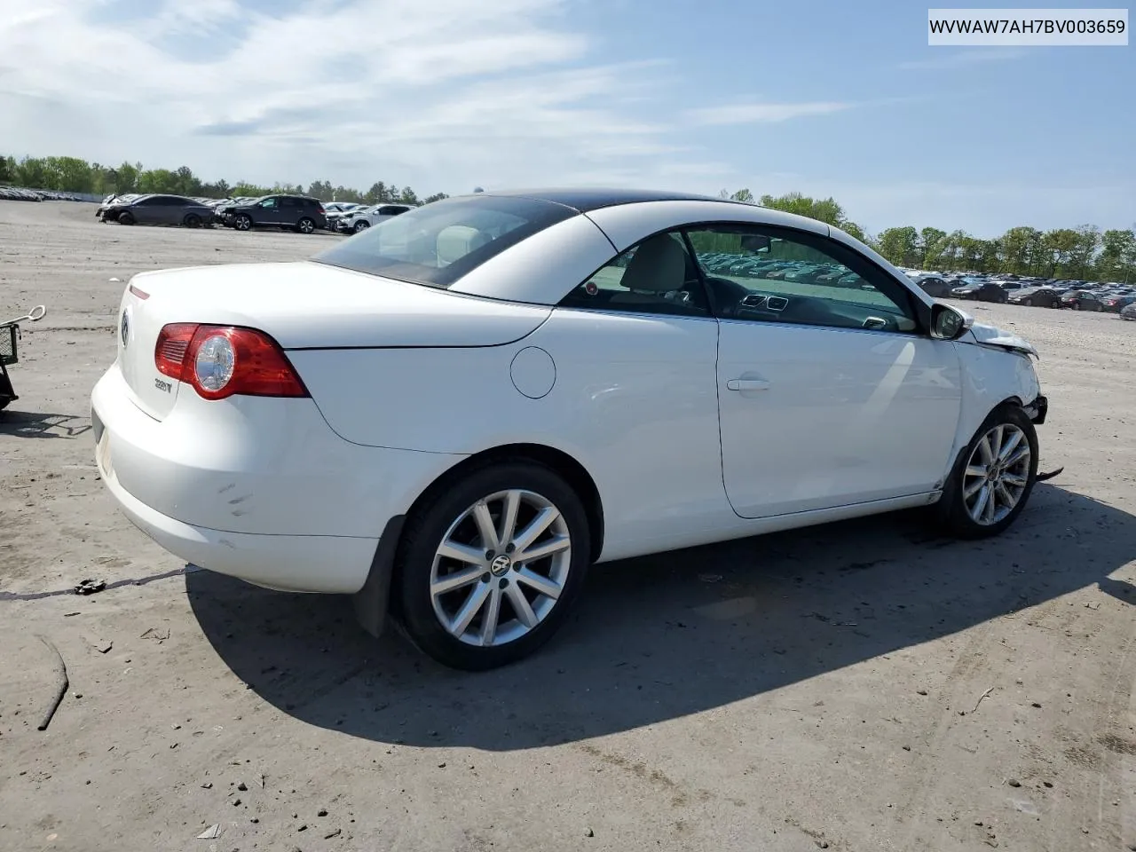 2011 Volkswagen Eos Komfort VIN: WVWAW7AH7BV003659 Lot: 52494904