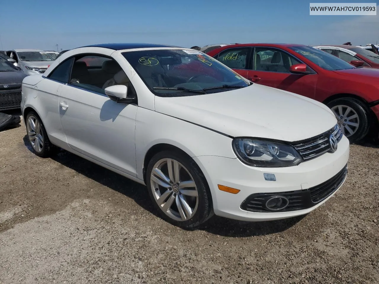 2012 Volkswagen Eos Lux VIN: WVWFW7AH7CV019593 Lot: 74988054