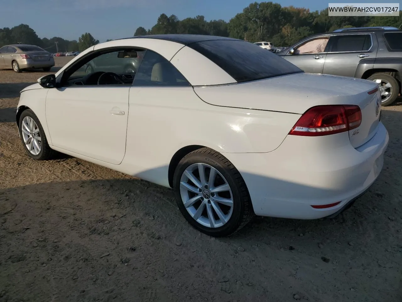 2012 Volkswagen Eos Komfort VIN: WVWBW7AH2CV017247 Lot: 75716724