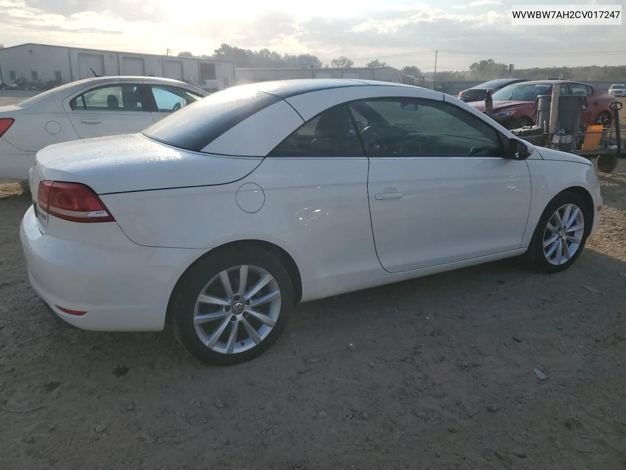 2012 Volkswagen Eos Komfort VIN: WVWBW7AH2CV017247 Lot: 75716724