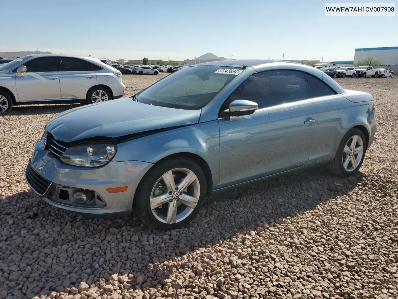 2012 Volkswagen Eos Lux VIN: WVWFW7AH1CV007908 Lot: 79145894