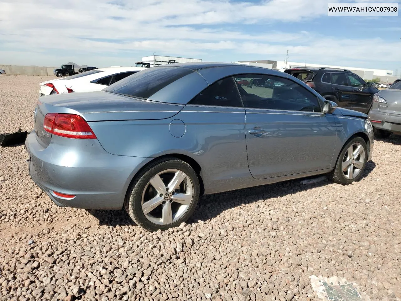 2012 Volkswagen Eos Lux VIN: WVWFW7AH1CV007908 Lot: 79145894