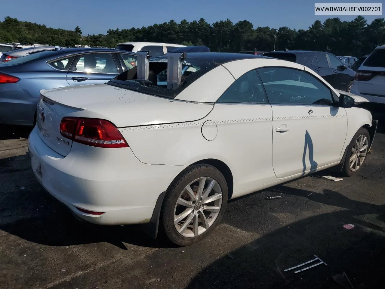 2015 Volkswagen Eos Komfort VIN: WVWBW8AH8FV002701 Lot: 68676484