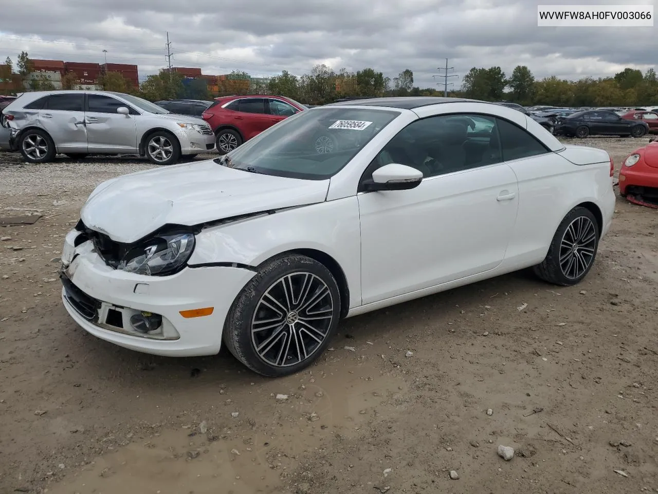 2015 Volkswagen Eos Lux VIN: WVWFW8AH0FV003066 Lot: 76059584