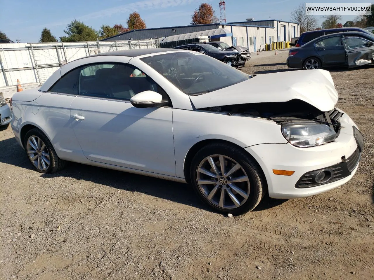 2015 Volkswagen Eos Komfort VIN: WVWBW8AH1FV000692 Lot: 77866694