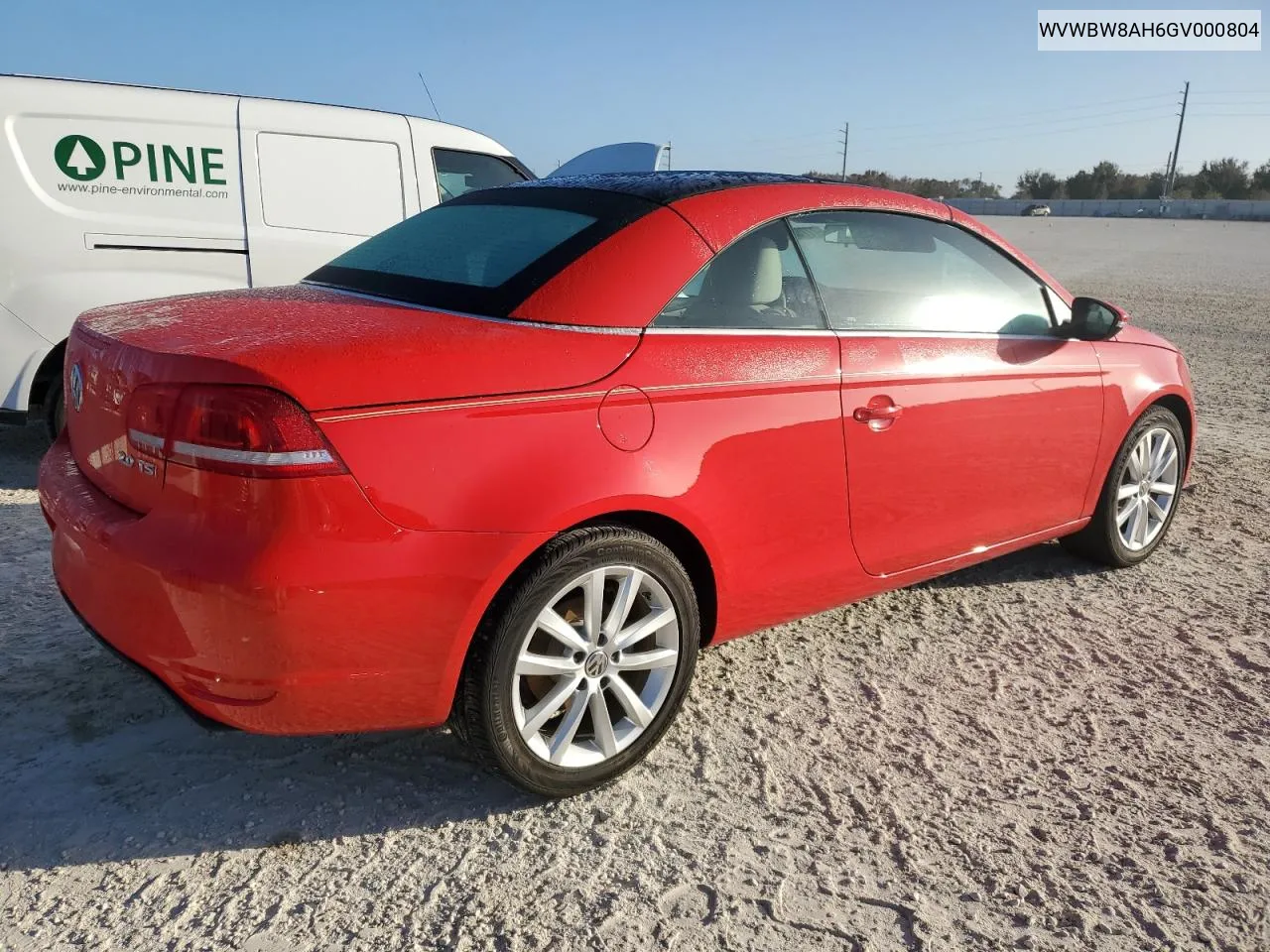 2016 Volkswagen Eos Komfort VIN: WVWBW8AH6GV000804 Lot: 77252844