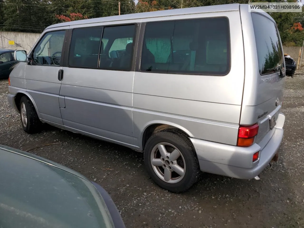 2001 Volkswagen Eurovan Mv VIN: WV2MB47031H098986 Lot: 77587294