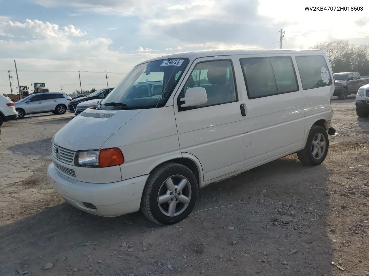 2002 Volkswagen Eurovan Gls VIN: WV2KB47072H018503 Lot: 75546724