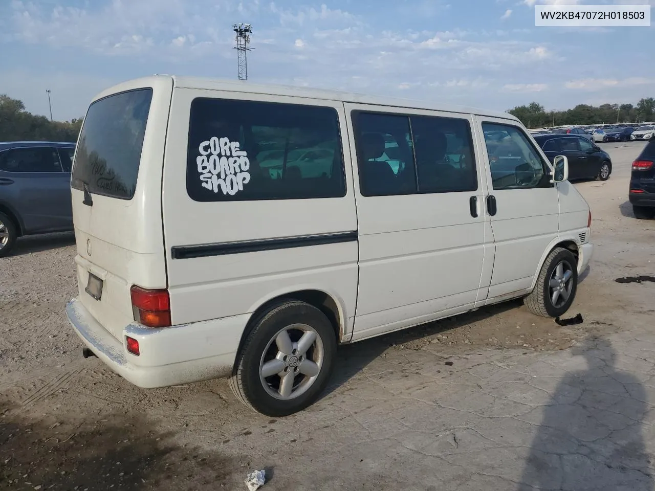 WV2KB47072H018503 2002 Volkswagen Eurovan Gls