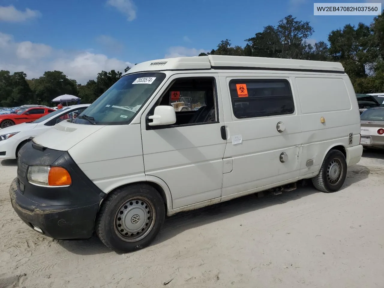 2002 Volkswagen Eurovan Camper VIN: WV2EB47082H037560 Lot: 78520574