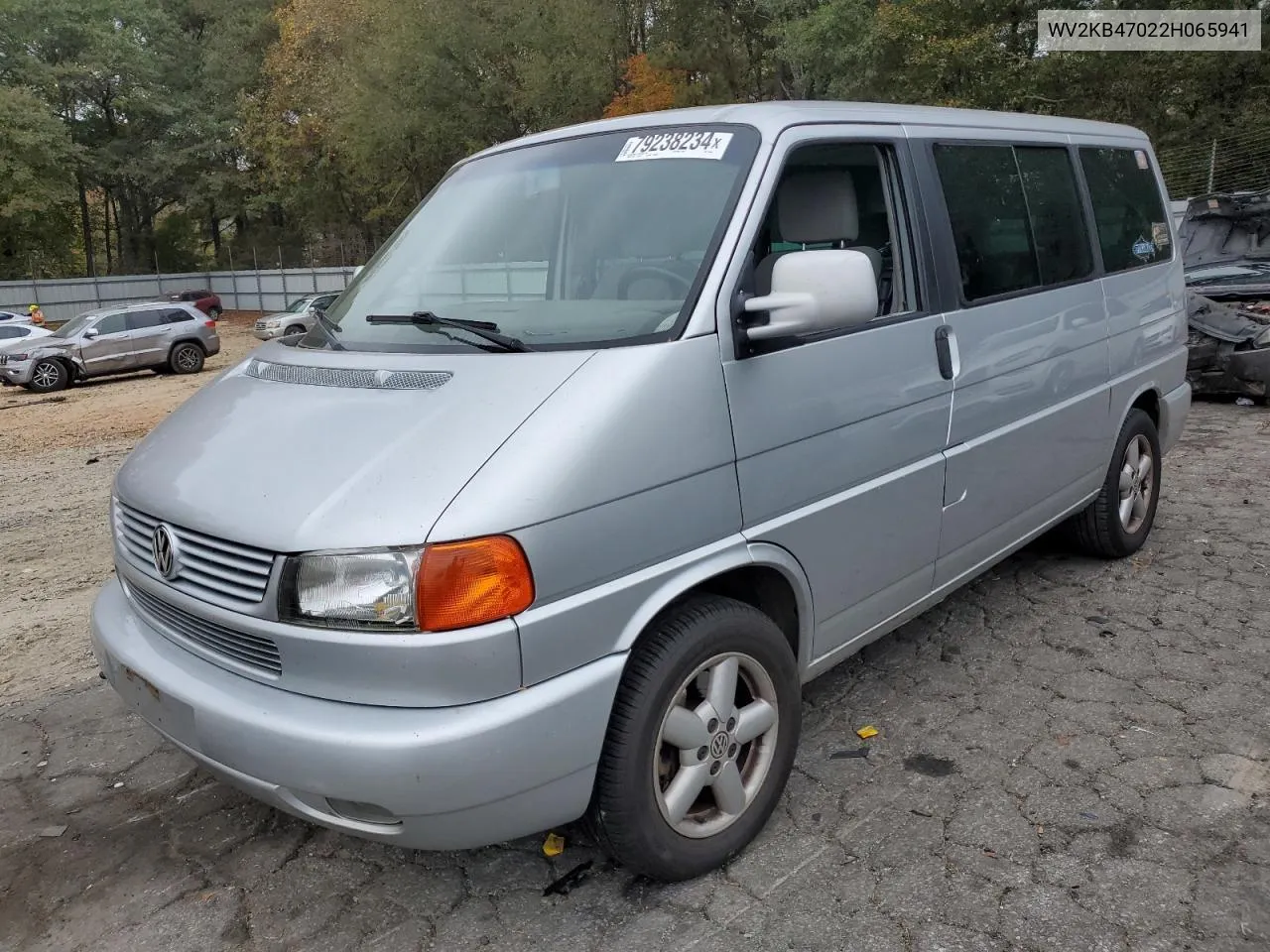 2002 Volkswagen Eurovan Gls VIN: WV2KB47022H065941 Lot: 79238234