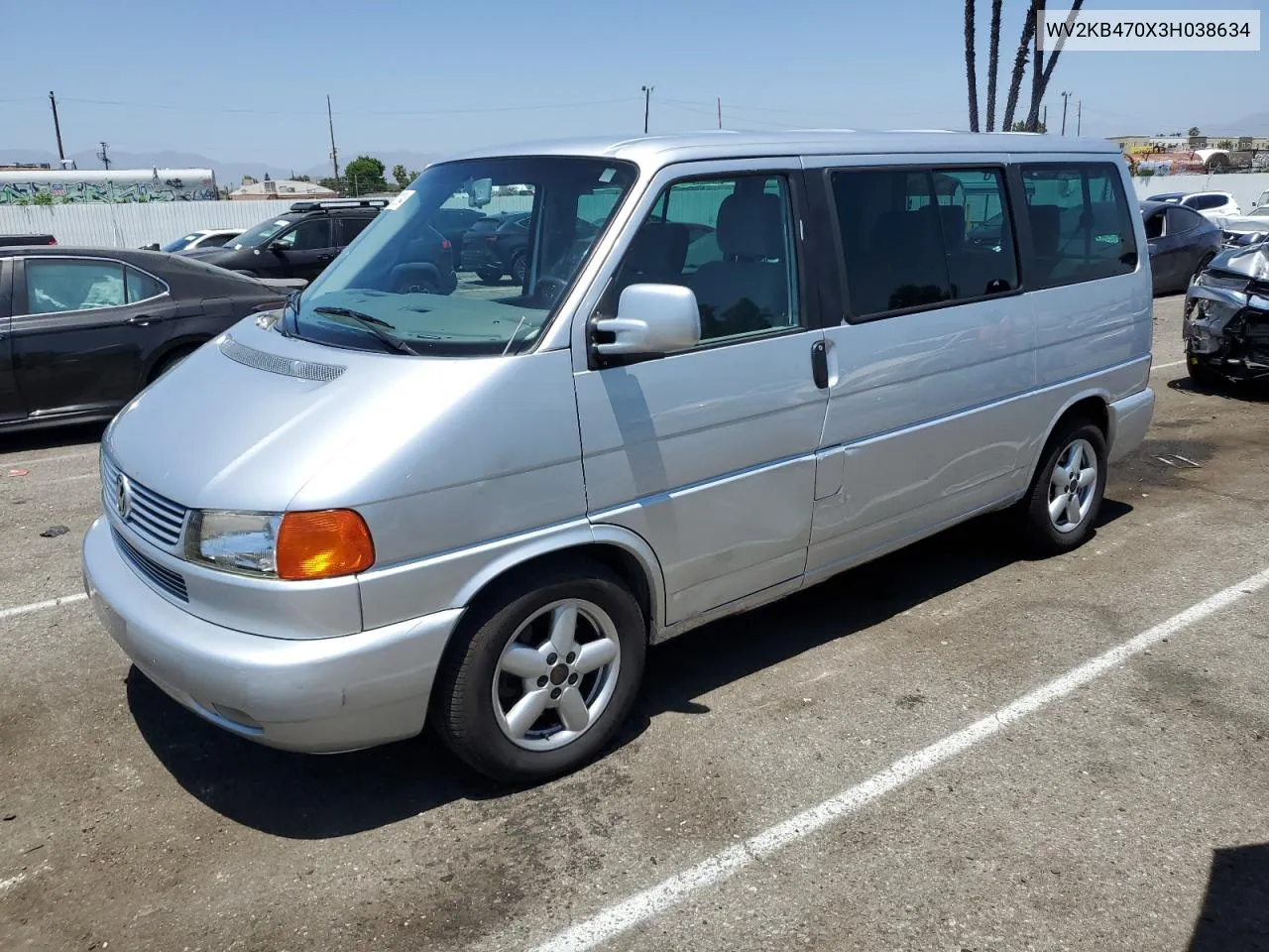 2003 Volkswagen Eurovan Gls VIN: WV2KB470X3H038634 Lot: 60212194