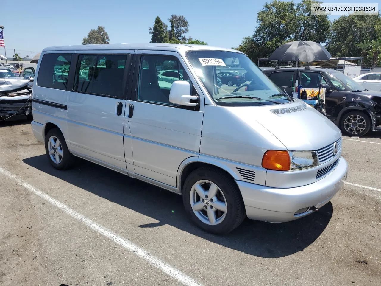 2003 Volkswagen Eurovan Gls VIN: WV2KB470X3H038634 Lot: 60212194