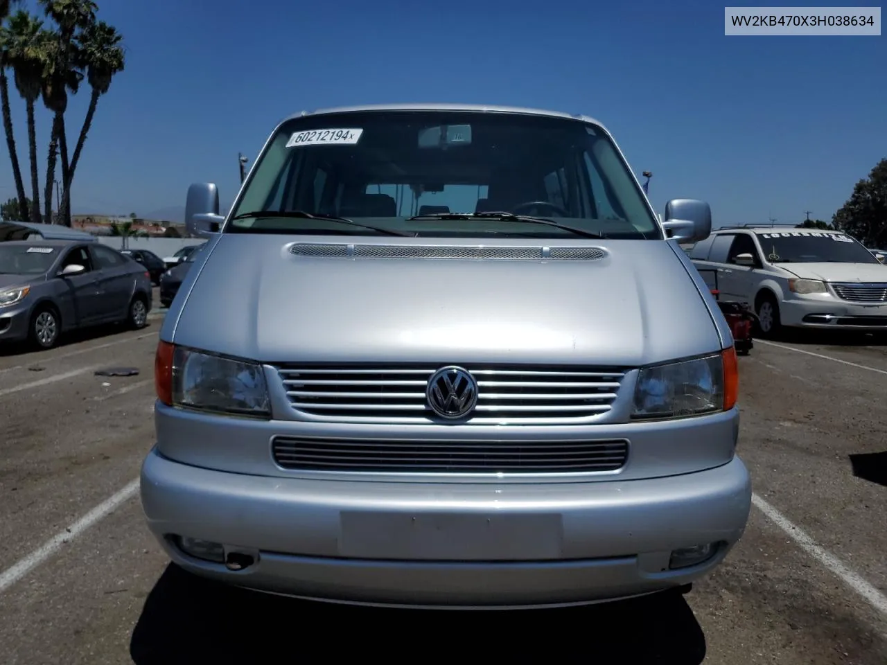 2003 Volkswagen Eurovan Gls VIN: WV2KB470X3H038634 Lot: 60212194