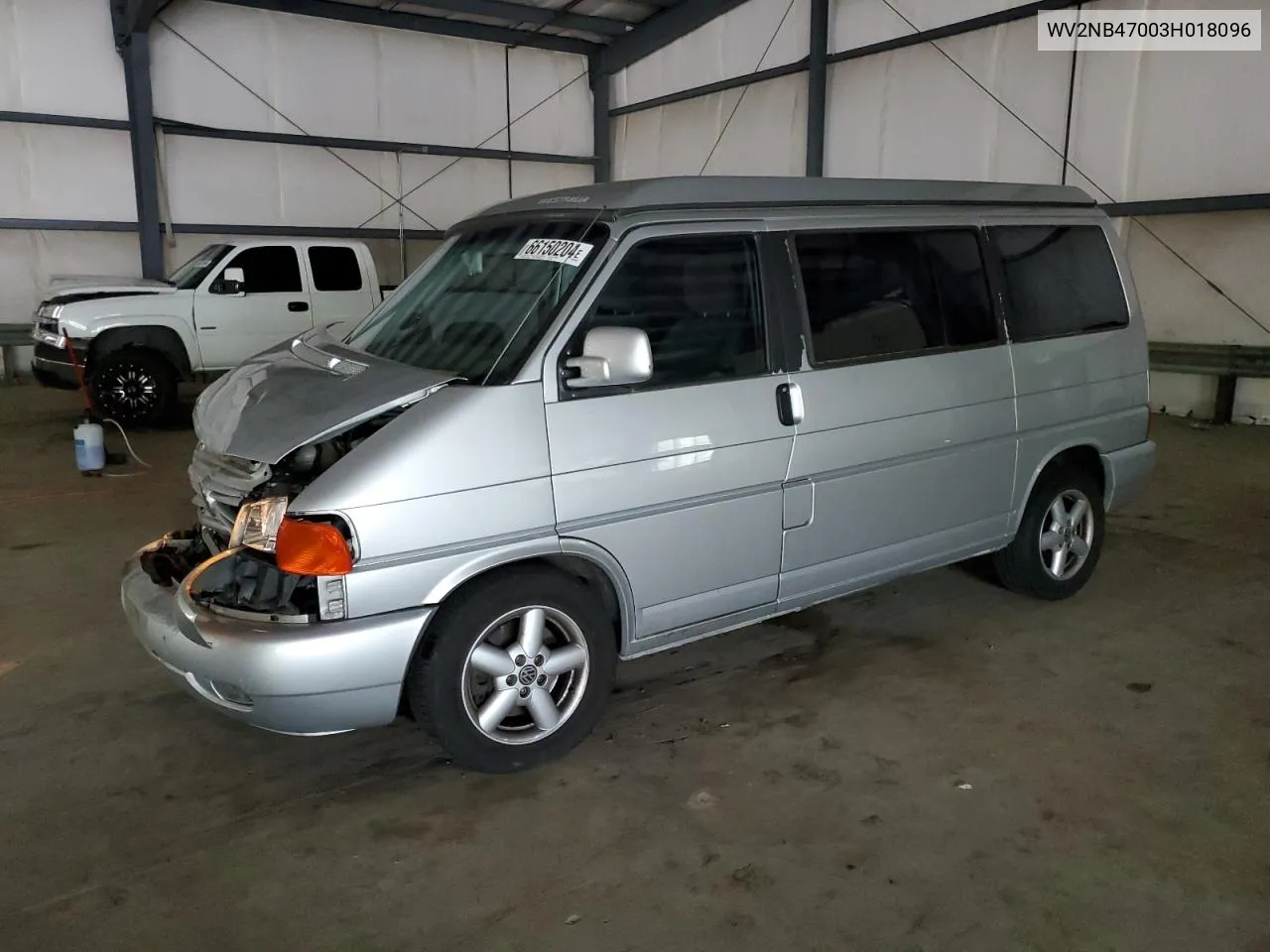 2003 Volkswagen Eurovan Mv VIN: WV2NB47003H018096 Lot: 66150204