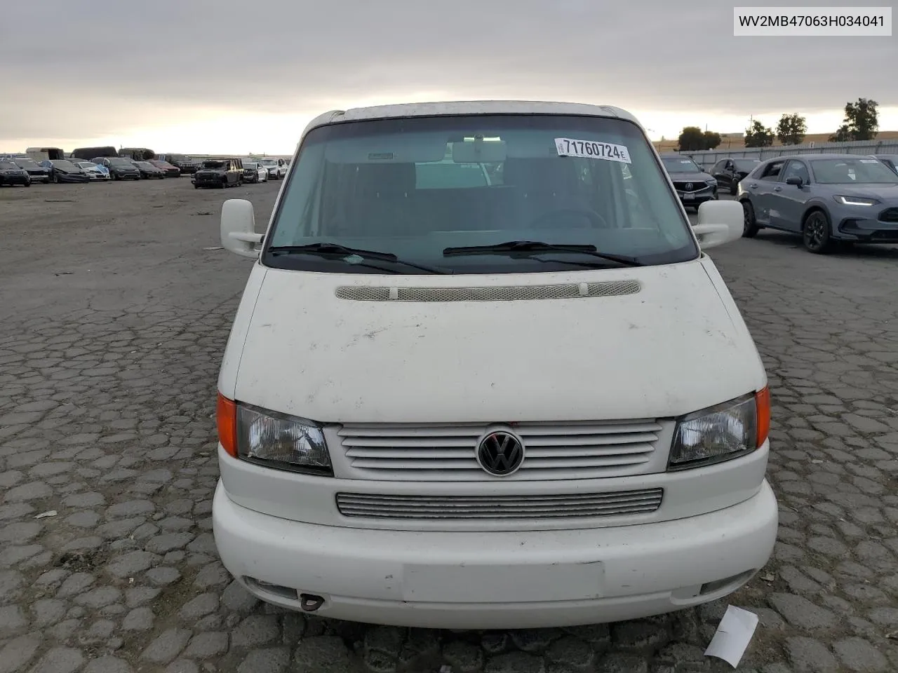 2003 Volkswagen Eurovan Mv VIN: WV2MB47063H034041 Lot: 71760724