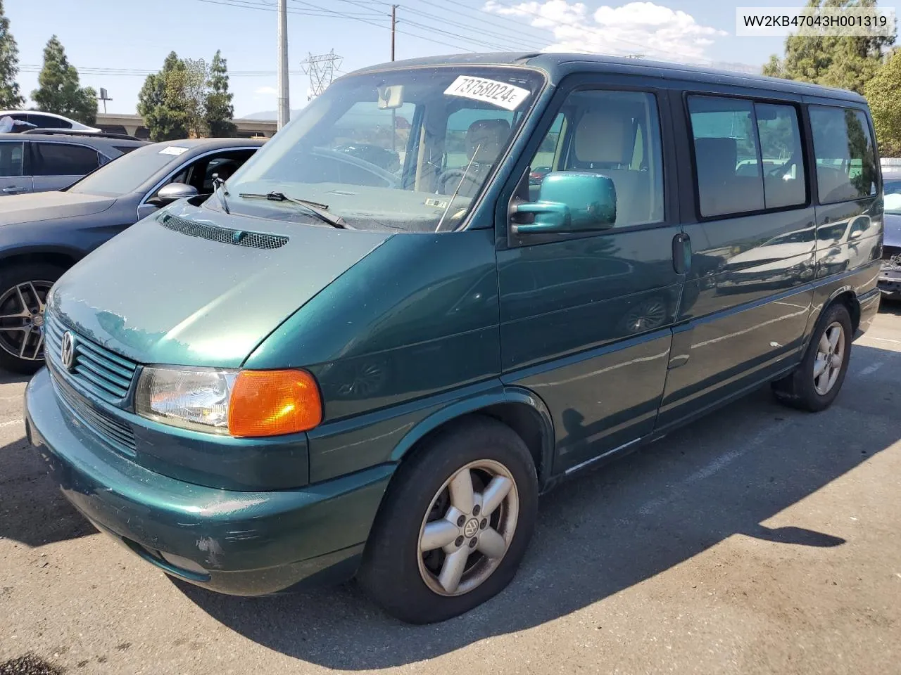 2003 Volkswagen Eurovan Gls VIN: WV2KB47043H001319 Lot: 73758024